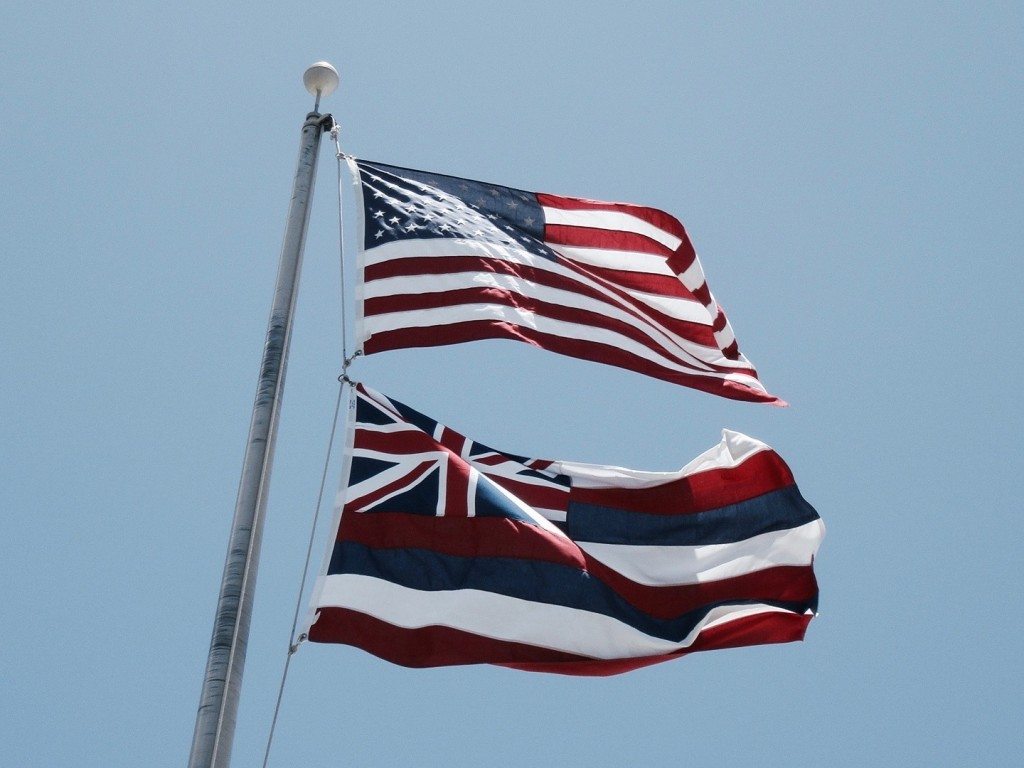 selbstfindungsreise hawaii usa flagge